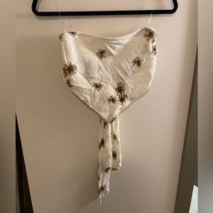 Audrey 3+1 tie back crop top